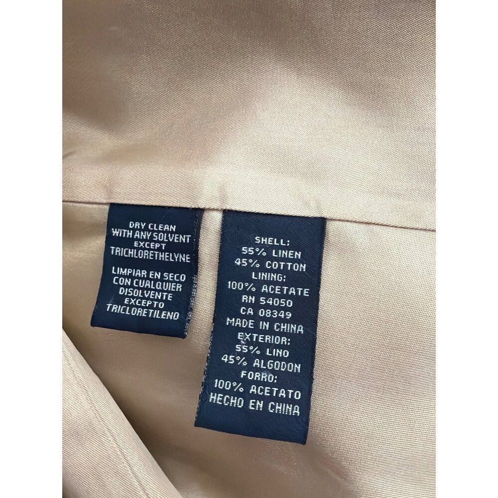 Jones New York Women’s Tan Double Breasted Trench Coat Size M - Picture 11 of 11